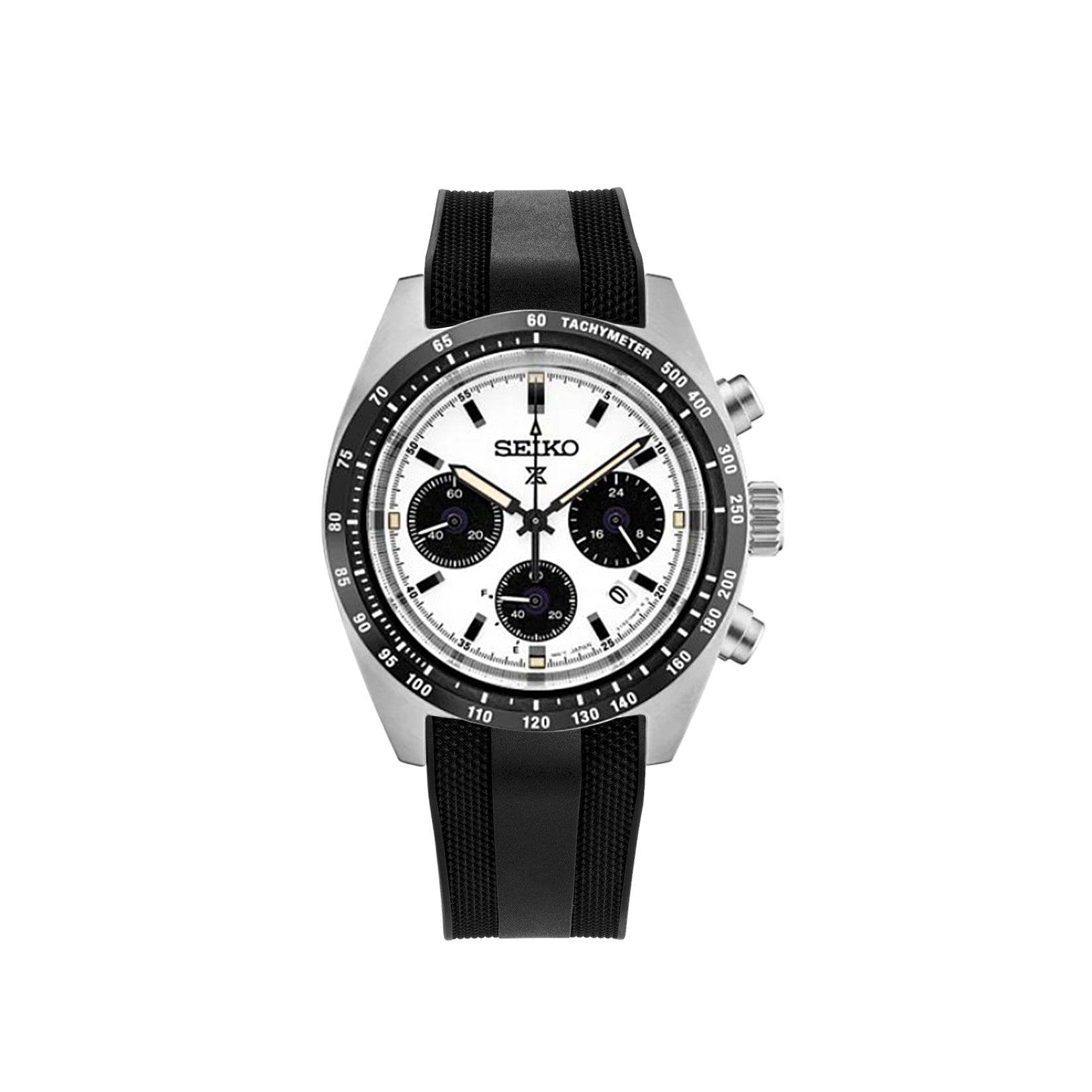 (SMX03A) Rubber Strap for Seiko Prospex SPEEDTIMER SSC813 Series (Curved-Ends)