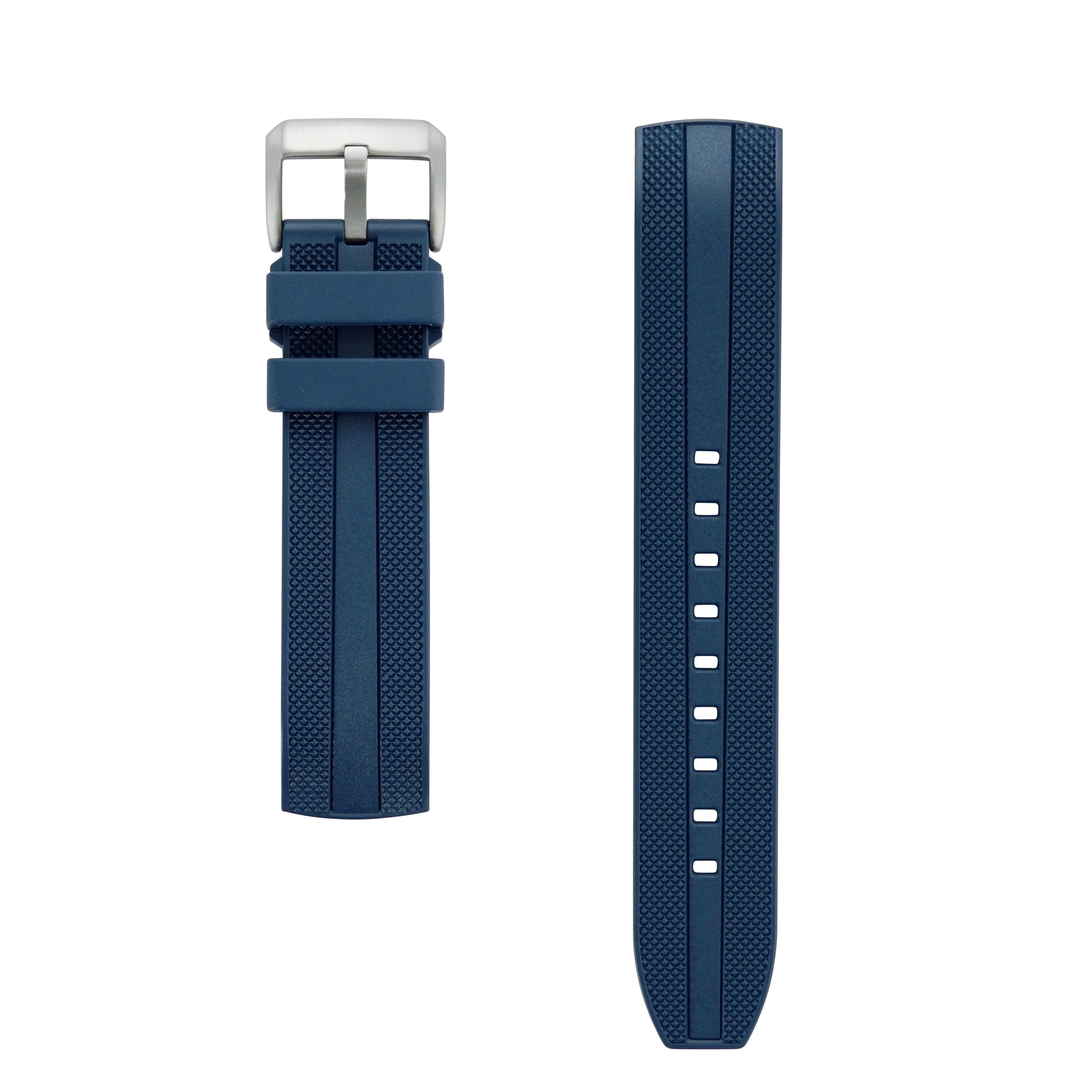 StrapXPro SPX1C Rubber Strap for Seiko 62MAS Re Interpretation Series Curved Ends 62MAS Limited Edition SLA065 SLA066 SLA067 Only Navy Blue Silver
