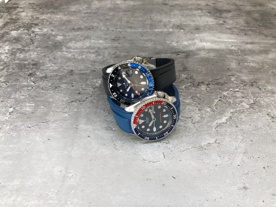 StrapXPro Premium series curved rubber strap for Seiko 5kx GMT ssk003 and skx009