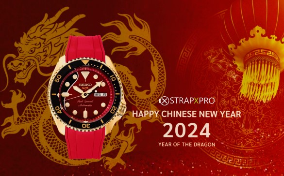 Happy Lunar New Year 2024! New color watch band has been added for Seiko SKX, Seiko Sport 5 & GMT and 62MAS Series.
