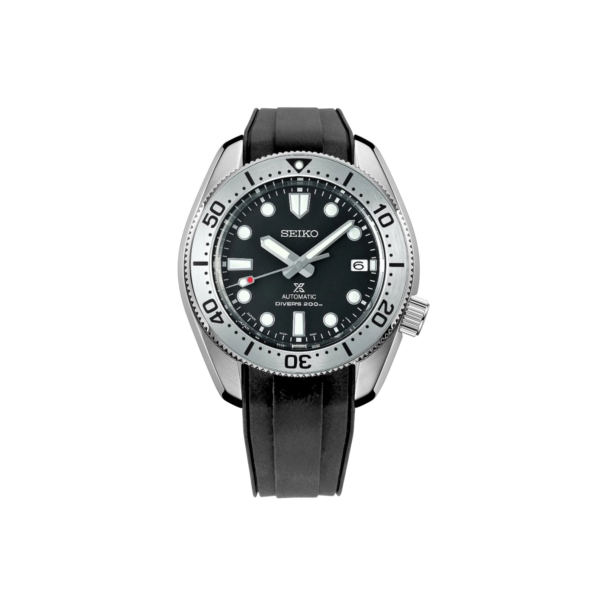 (SBX1A) Rubber Strap for Seiko Prospex Baby Marinemaster MM200 Series (Curved-Ends)