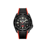BLACK ON RED