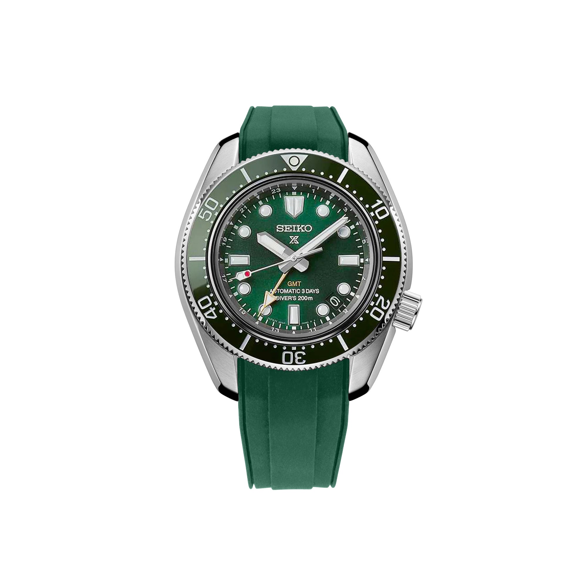 Curved CTS Rubber Strap for Seiko Prospex 1968 Diver Modern Re-interpretation MM200 GMT Series
