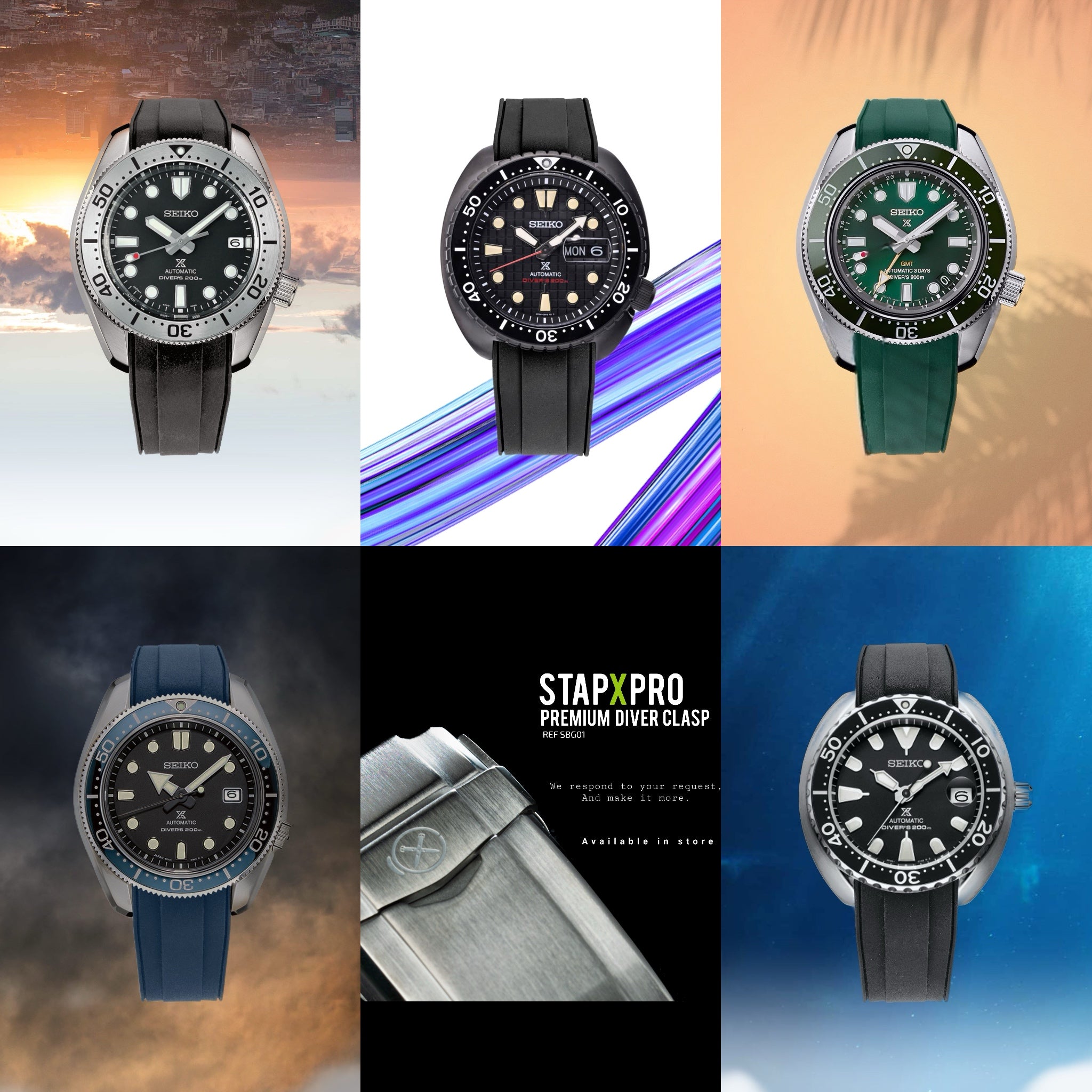 StrapXPro engineered premium rubber watch strap